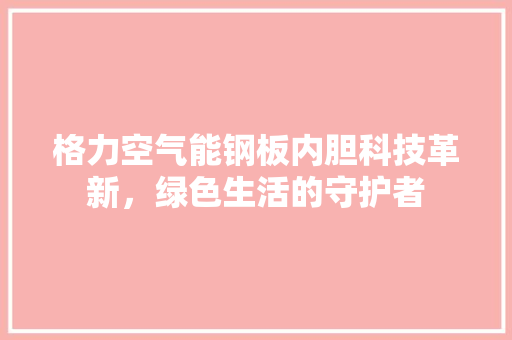 格力空气能钢板内胆科技革新，绿色生活的守护者 综合便民