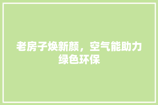 老房子焕新颜，空气能助力绿色环保