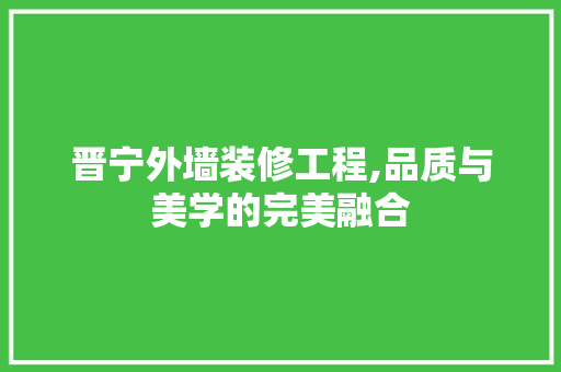 晋宁外墙装修工程,品质与美学的完美融合 晋宁外墙装修工程,品质与美学的完美融合 家电维修