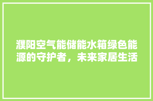 濮阳空气能储能水箱绿色能源的守护者，未来家居生活的绿色选择