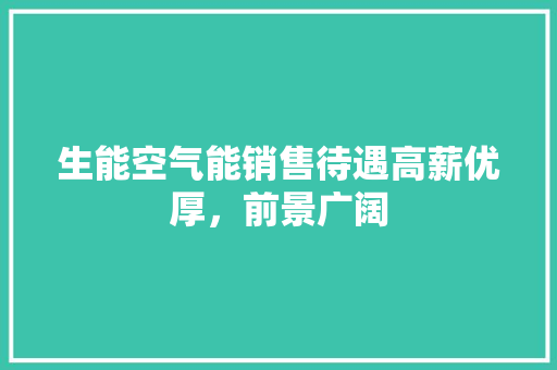 生能空气能销售待遇高薪优厚，前景广阔