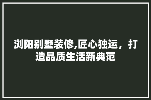 浏阳别墅装修,匠心独运，打造品质生活新典范 浏阳别墅装修,匠心独运，打造品质生活新典范 墙体维修