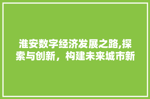 淮安数字经济发展之路,探索与创新，构建未来城市新格局