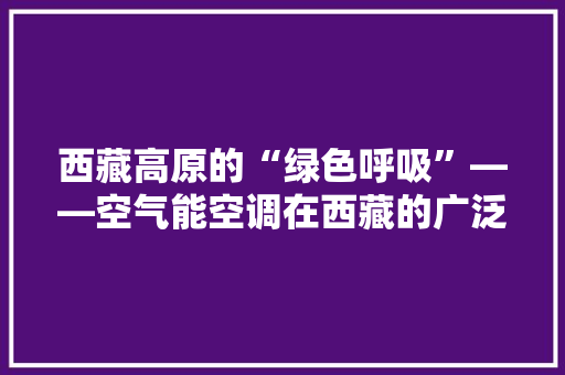 西藏高原的“绿色呼吸”——空气能空调在西藏的广泛应用
