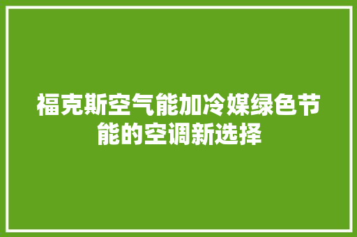 福克斯空气能加冷媒绿色节能的空调新选择 汽车维修