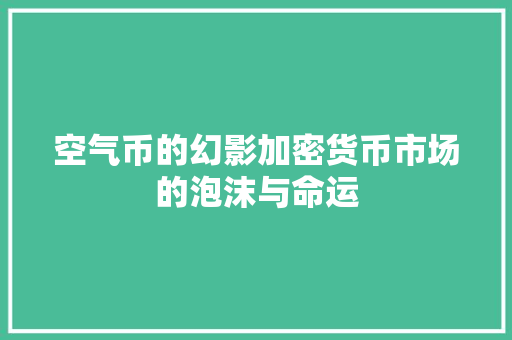 空气币的幻影加密货币市场的泡沫与命运