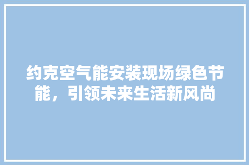 约克空气能安装现场绿色节能，引领未来生活新风尚