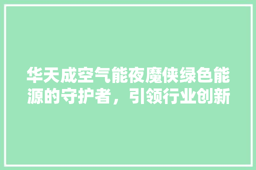 华天成空气能夜魔侠绿色能源的守护者，引领行业创新潮流