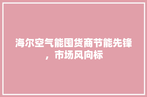 海尔空气能囤货商节能先锋，市场风向标