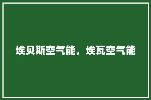 埃贝斯空气能，埃瓦空气能