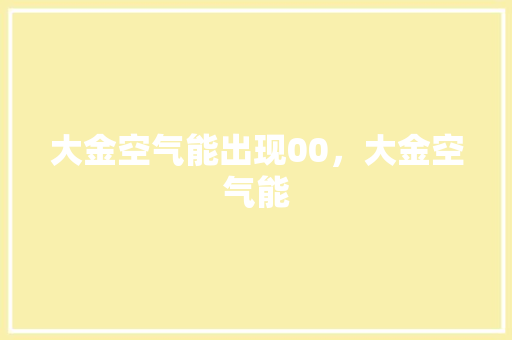 大金空气能出现00，大金空气能