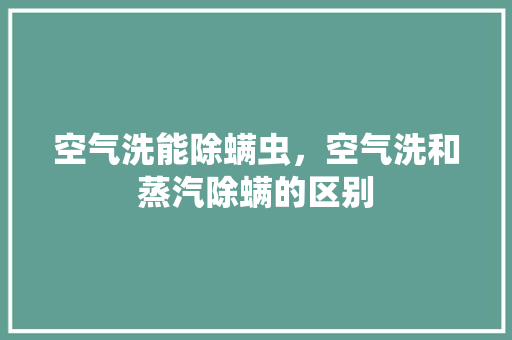 空气洗能除螨虫，空气洗和蒸汽除螨的区别