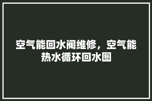 空气能回水阀维修，空气能热水循环回水图