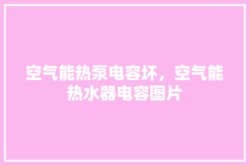 空气能热泵电容坏，空气能热水器电容图片