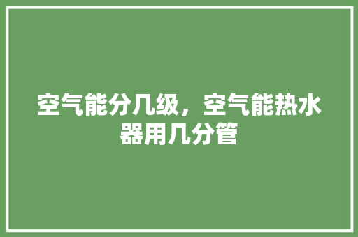 空气能分几级，空气能热水器用几分管