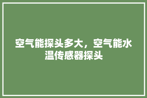 空气能探头多大，空气能水温传感器探头 汽车维修