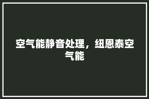 空气能静音处理，纽恩泰空气能