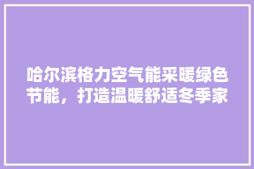 哈尔滨格力空气能采暖绿色节能，打造温暖舒适冬季家园 墙体维修