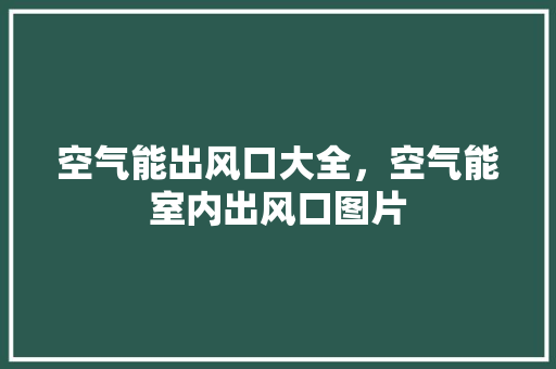 空气能出风口大全，空气能室内出风口图片