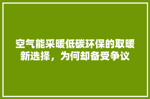 空气能采暖低碳环保的取暖新选择，为何却备受争议 厨房维修