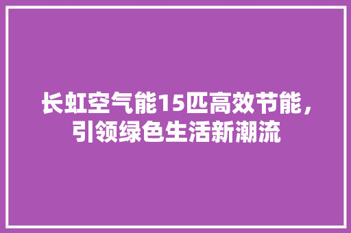 长虹空气能15匹高效节能，引领绿色生活新潮流 墙体维修