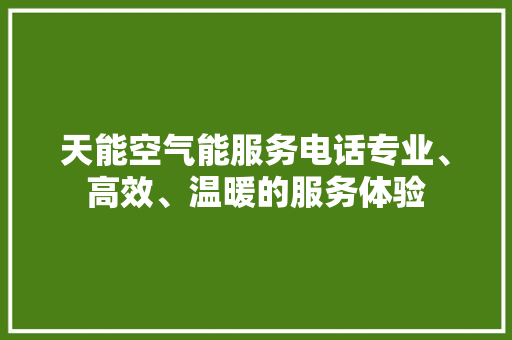 天能空气能服务电话专业、高效、温暖的服务体验 厨房维修