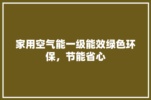 家用空气能一级能效绿色环保，节能省心 厨房维修
