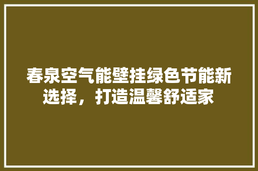 春泉空气能壁挂绿色节能新选择，打造温馨舒适家