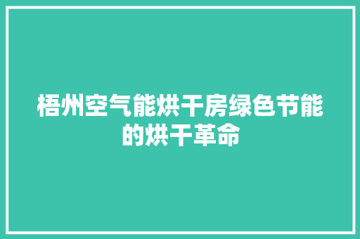 梧州空气能烘干房绿色节能的烘干革命 汽车维修