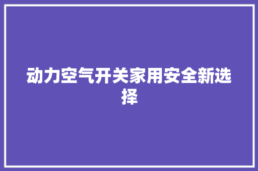 动力空气开关家用安全新选择