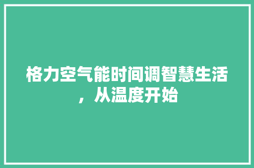 格力空气能时间调智慧生活，从温度开始 墙体维修