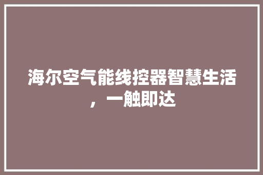 海尔空气能线控器智慧生活，一触即达