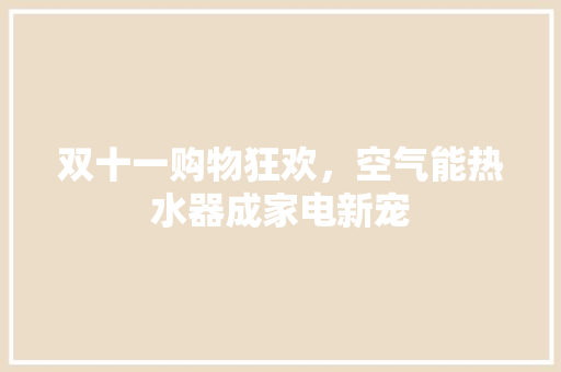 双十一购物狂欢，空气能热水器成家电新宠 墙体维修
