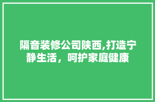 隔音装修公司陕西,打造宁静生活，呵护家庭健康 隔音装修公司陕西,打造宁静生活，呵护家庭健康 汽车维修