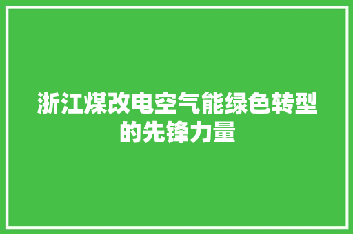 浙江煤改电空气能绿色转型的先锋力量 墙体维修
