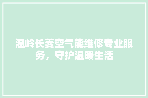 温岭长菱空气能维修专业服务，守护温暖生活 厨房维修
