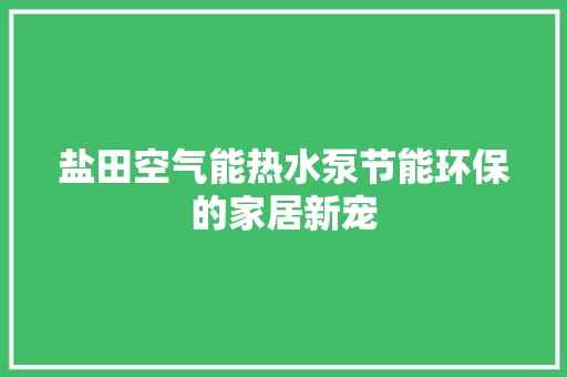 盐田空气能热水泵节能环保的家居新宠