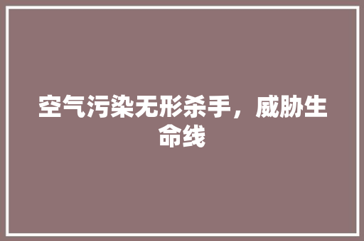空气污染无形杀手，威胁生命线 汽车维修