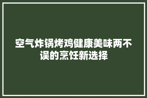 空气炸锅烤鸡健康美味两不误的烹饪新选择 汽车维修