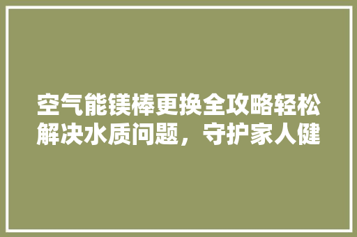 空气能镁棒更换全攻略轻松解决水质问题，守护家人健康 汽车维修