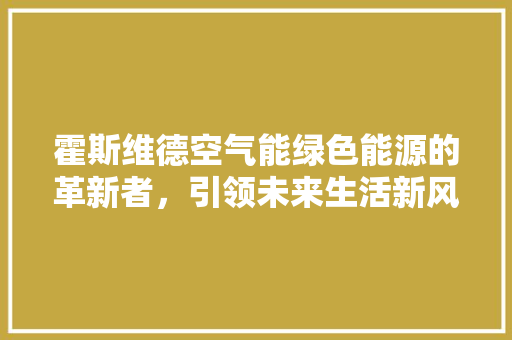 霍斯维德空气能绿色能源的革新者，引领未来生活新风尚