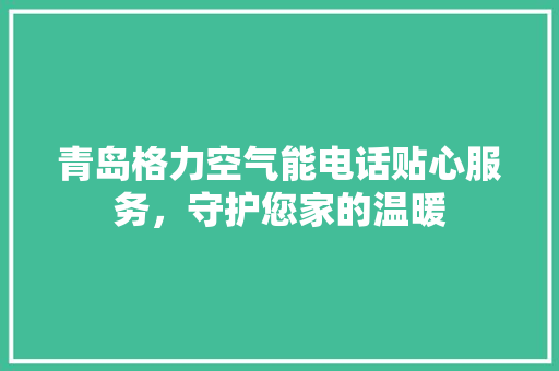 青岛格力空气能电话贴心服务，守护您家的温暖