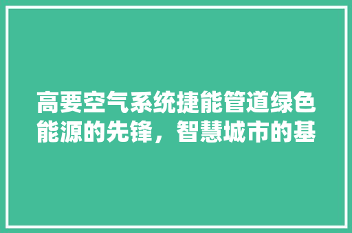 高要空气系统捷能管道绿色能源的先锋，智慧城市的基石