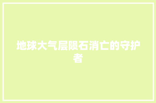 地球大气层陨石消亡的守护者