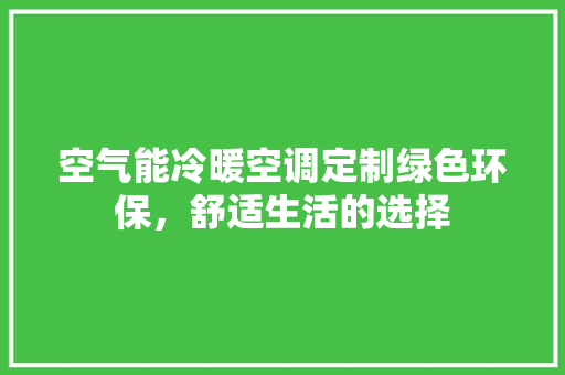 空气能冷暖空调定制绿色环保，舒适生活的选择