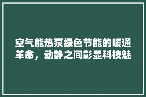 空气能热泵绿色节能的暖通革命，动静之间彰显科技魅力