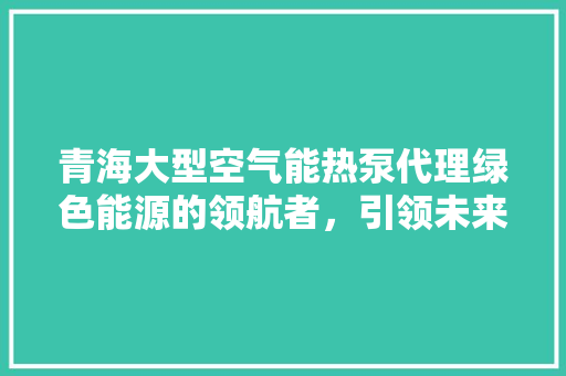 青海大型空气能热泵代理绿色能源的领航者，引领未来低碳生活 综合便民