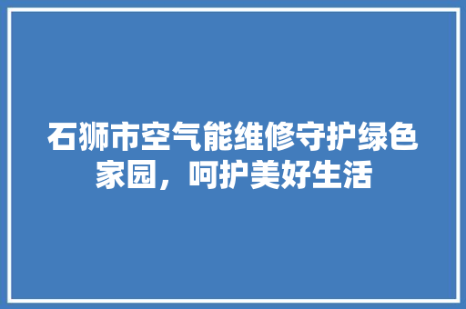 石狮市空气能维修守护绿色家园，呵护美好生活