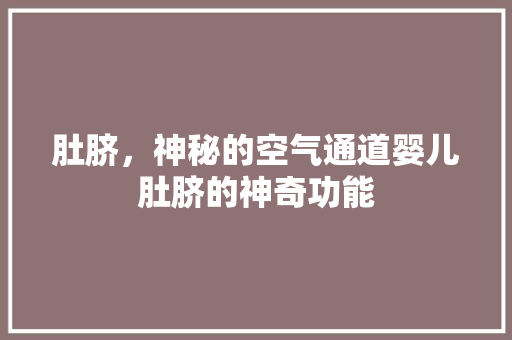 肚脐，神秘的空气通道婴儿肚脐的神奇功能 汽车维修