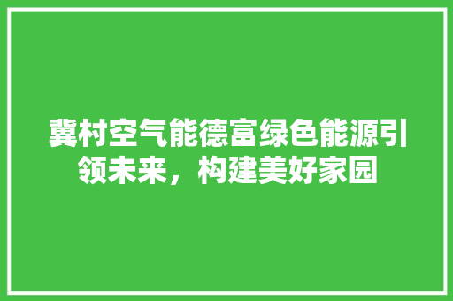 冀村空气能德富绿色能源引领未来，构建美好家园 家电维修
